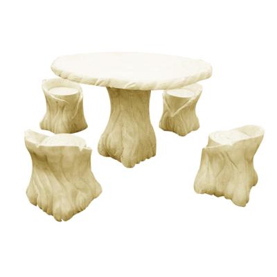 China Modern Chinese Natural Stone Coffee Tables Carved Stone Garden Dining Table Chair Set for sale