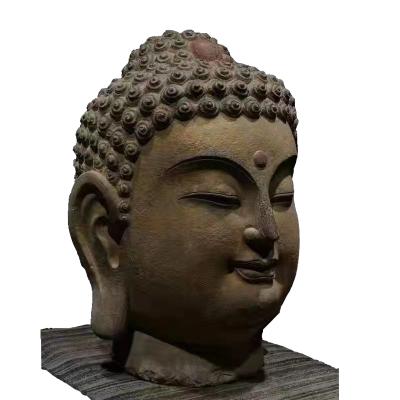 China Chinese Custom Large Size Decorative Buddha Head Home Decoration Shakyamuni Zen Buddha Statues for sale