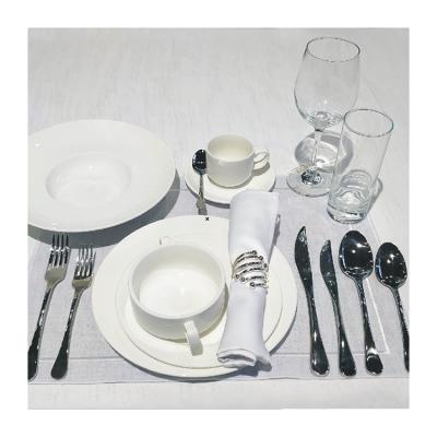 China 15PCS Logo Tabeware Hotel Ceramic Dinnerware Custom Wholesale Set 6inch for sale