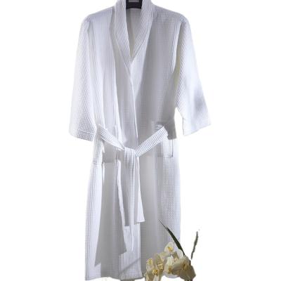 China High Quality Original Hotel Design Sales Promotion Unisex 100% Cotton Waffle Bathrobe QUICK DRY Star Breathe Freely Bathrobe for sale