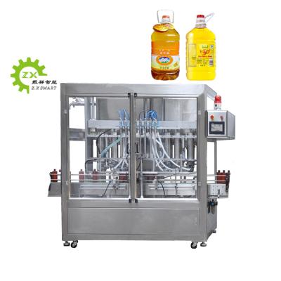 China Edible Food Full Auto Frying Oil 4/6/8/10/12 Heads Bottle Oil Filling Machine Production Line for sale