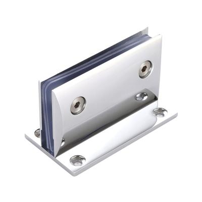 China Modern Manufacturer Supply Metal Zinc Alloy Shower Glass Door Hinge 0 Degree Fixed Flange Shower for sale