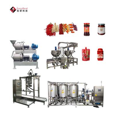 Cina EasyReal Bird Eye Chilli Making Machine Onion Garlic Chilli Paste Production Line Processing Plant in vendita