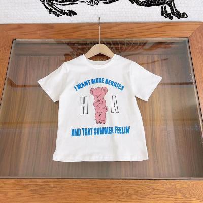 China High-end children's breathable clothes 2023 new summer boys and girls style printing cartoon boys cotton T-shirts for sale