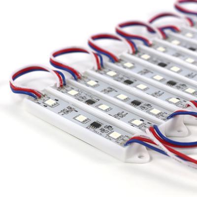 China Super bright delivery smd 5050 RGB pixel 3 regular fast waterproof outdoor advertising RGB LED chip 12V module light for sale