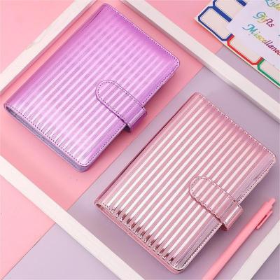 China PU A6 Magnetic Leather Loose Leaf Binder Cash Financial Planner Diary Money Tracker Book Budgeting Planner for sale