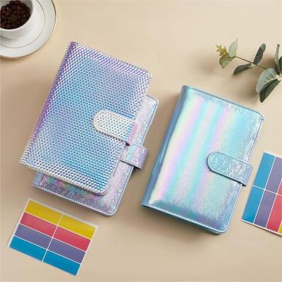 China Full Customization A6 Laser Glitter Diary Agenda Binding Budget Planner Magnetic Money Tracker Budget Planner for sale