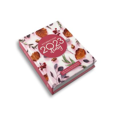 China Hardcover 2023 Customized Pink Affirmation Diaries For Girl UV Printing Hardcover Journal Book Diary 2023 for sale