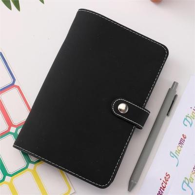 China Full Customization Blank PU Magnetic Pure Silver White Tracker Binding Stock Market Storage Planner Budget Planner A6 Financial Diary for sale