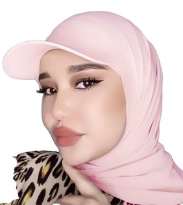 China European American Ready to Ship Hijab Supplier Under Scarf Moment Hijab Underscarf Women Inner Muslim Chiffon Hijab With Baseball Cap for sale