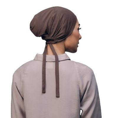 China 2022 Wholesale New Design Muslim Women Cotton Hijab Underscarf Cotton Tank Top Underscarf Tie Inner Back Underscarf for sale