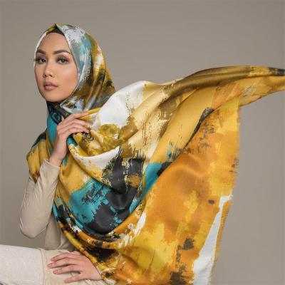 China Cotton New Customize Print Pattern Cotton Shawls Women Hijab Tudung Scarf Muslim Floral Cotton Printed Hijab for sale