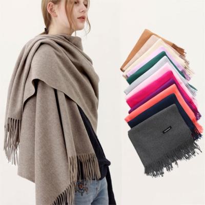 China Hot Selling Cashmere Scarf Pashmina Shawls Women's Soft Cashmere Pashmina Shawls Long Wraps Winter Color Sheer Scarf for sale