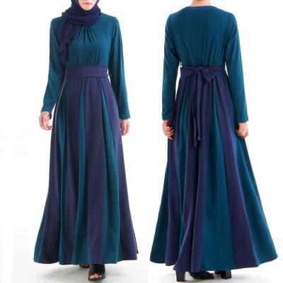 China Hot Selling New Design Exclusive Rayon Navy Two Tones Women Full Body Dubai Islamic Abaya For Ladies Muslim Clothing for sale