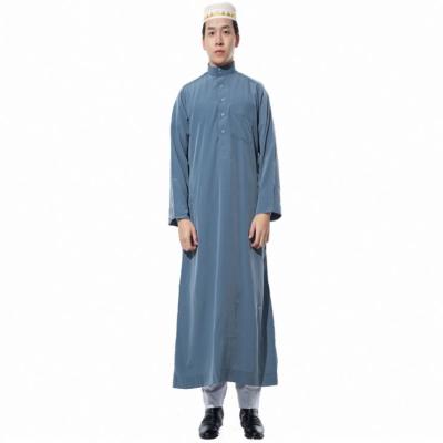 China Elegant Mens Velvet Daffah Thobe Tops Muslim Clothing Men's Arabian Daffah Thobes Saudi Thobe Robes for sale