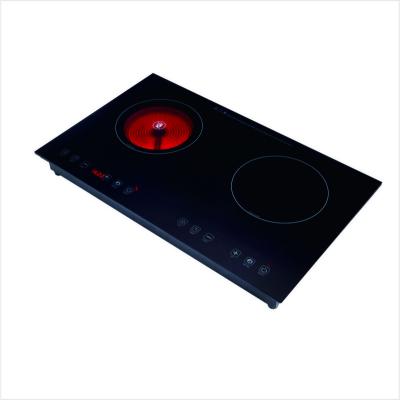 China 3400W Hotel Double Induction Cooker Hob Ceramic Metal Frame CB CE for sale