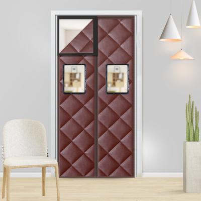 China Modern Lingxi PU Heat Keep Warm Magnetic Insulation Cotton Door Curtain Door Windproof Screen for sale