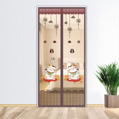 China Modern Durable Custom Color Logo Embroidery Menetic Magnetic Garage Screen Door for sale