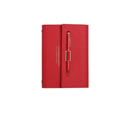 China B6 Hardcover Personalized PU Leather Diary Agenda Hardcover Notebook with Pen Holder for sale