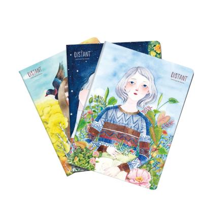 China Hardcover Sell Well New Type Comics Pattern Calendar Jornals Binding Sewing Notebook for sale