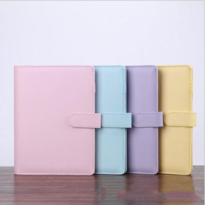 China Mini Binder Perforated Note Book Eco-friendly Paper Loose Leaf Leather Notebook Cover for sale