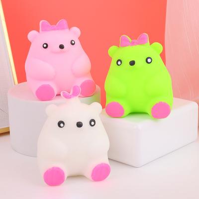 China Release of Pressure Factory Wholesale TPR Decompression Relaxation Toy Squishy Squeeze Animal Bud Cute Bear Toys for sale