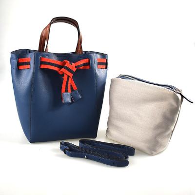 China Wholesale Women Daily Used Tote Set Bags Factory Buying 2 Pieces New Custom Shoulder Handbag Cross - Body Bucket Bag for sale