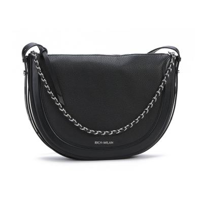 China High Quality Latest Design Cross - Body Saddle Bag PU Leather Logo Metal And Pu Chain Customized for sale