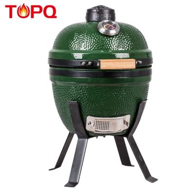 China Factory adjustable size TOPQ 14 inch ceramic kamado charcoal bbq cheap indoor japanese yakitori mini grill for sale