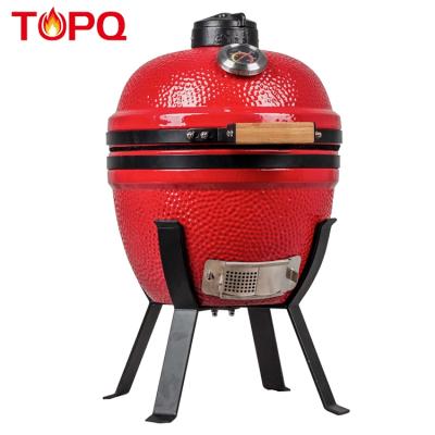 China Adjustable Height 14 Inch Portable Mini Japanese Portable Table Top Grill Ceramic Barbecue Smoker for sale