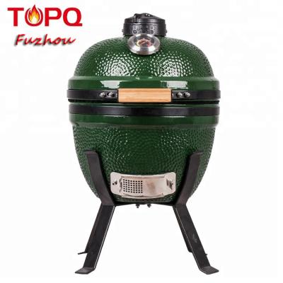 China TOPQ size mini charcoal grill portable japanese ceramic smoker bbq asador adjustable mini kamado for sale