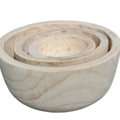 China Europe factory supply wood decor for home various size wooden bowl / tray 100% solid wood for sale