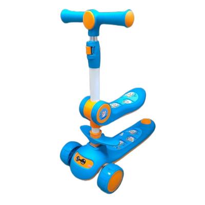 China Hot Sale 3-Wheel PU Widened Wheel Electric Children's Electric Kick Scooter Kick Scooter Infant Adjustable Children's Pedal Scooter for sale