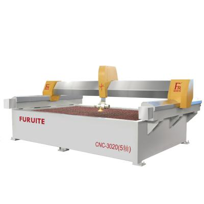 China 2021 Hotels New Product 5 Axis CNC Water Jet Cutting Machine For Kitchen Countertop Granite Tile Stone Marble Cutting Machine For Slab for sale