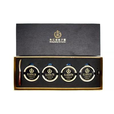 China Wholesale Price Quality Fresh Liangmei Dongjiang Lake Sturgeon Caviar 10g Canned Packaging Caviar for sale