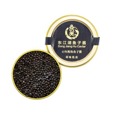 China Liangmei Price Fresh Spicy Sturgeon Fish Crispy Black Caviar Sturgeon Cartilage Sturgeon Caviar 10G for sale