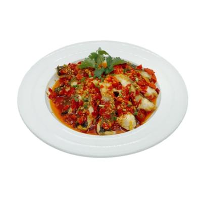 China China new fresh style 420g Liangmei Dongjiang lake steamed fish belly with cut pepper for sale