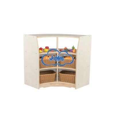 China eco-friendly material montessori cabinet kindergarten furniture solid wood toddler for sale