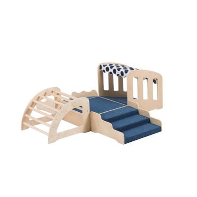 China 2020 Kids Indoor Montessori Wooden Furniture Kids Climbing Frame Eco - Friendly Material for sale