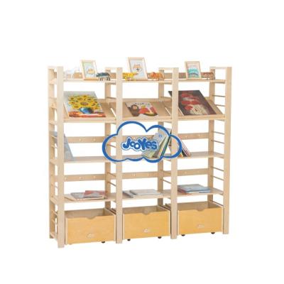 China Eco-friendly Material High Quality Natural Wood Classroom Wooden Display Rack For Kids for sale