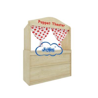 China Classroom Eco - Friendly Material Preschool Kids Playing Wooden Kids Puppet Theater for sale