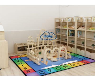 China Kids Eco-friendly Material Play Wooden Block Playing Beech Wood Set Blocks for sale