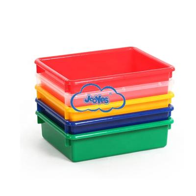 China Eco-friendly Material Toys Organizer Preschool Yellow Color Storage Boxes Kids Toy Box Storage for sale