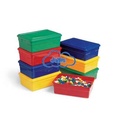 China Kindergarten Eco-friendly Material Kids Playing Toy Storage Box Plastic Kids Storage Bins for sale