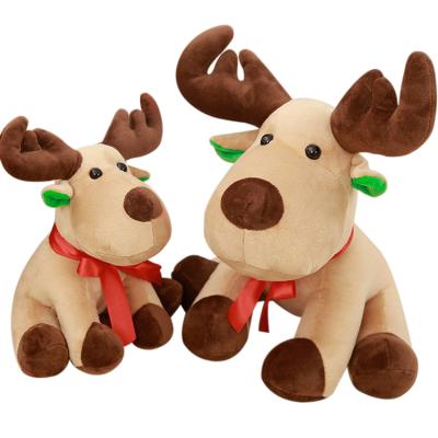 China Christmas Layout For Each Location Christmas Reindeer Sculpture Plush Fur Reindeer House Decoration for sale