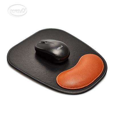 China With Wrist Rest Ergonomic Gaming Water Proof Premium Wrist Rest PU Leather Custom Mouse Pad With Custom Printed Logo for sale