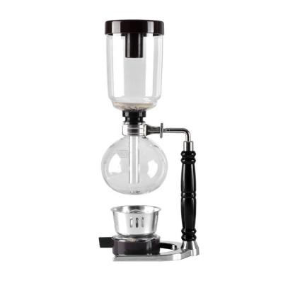 China KLP Sustainable Household Vacuum Tool 5-Cup Coffee Siphon Espresso Siphon Tabletop Glass Coffee Maker for sale