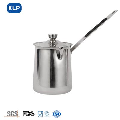 China KLP 304 Stainless Steel Coffee Viable Pot Can Add Long Handle Milk Cup Coffee Maker Accessories Tropical Tea Maker With Cover for sale