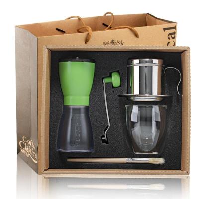 China Luxurious Sustainable KLP Pour Over Coffee Maker Set Coffee Beans Drip Coffee Set for sale