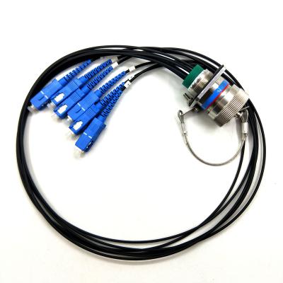 China ARINC 801 Series MIL-DTL-38999 Automotive Military Tactical Fiber Optic 15# 6Cores Receptacle Connectors Cable Assembly Cable for sale